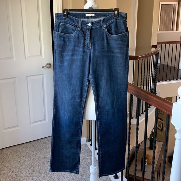 Eileen Fisher Cotton Stretch Straight Ankle Jeans - Picture 4 of 11